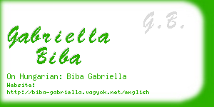 gabriella biba business card